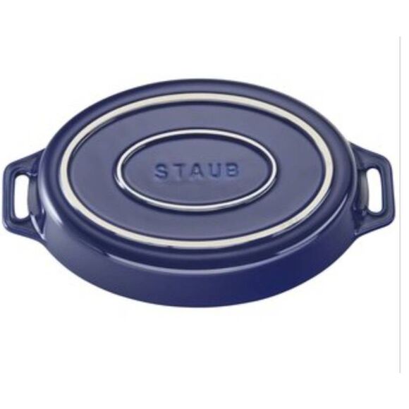 Staub Ceramic Oval 4L Baking Dish- Dark Blue - Picture 6 of 12